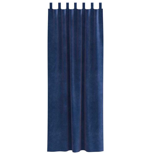 vidaXL Verdunkelungsvorh&auml;nge 2 pcs Dunkelblau 140 x 260 cm Samt