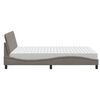 vidaXL Bett mit Matratze "Hanko" Taupe 120x200 cm Stoff