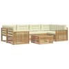 vidaXL Outdoor-Sofagarnitur 7 pcs Wei&szlig; und Creme