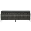 vidaXL 3-tlg. Garten-Lounge-Set mit Auflagen Poly Rattan Grau