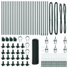 vidaXL Zaunpfosten Gr&uuml;n 50 x 0,4 m (13 mm Netz) Stahl und PVC