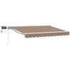 vidaXL Manueller Markisenrahmen mit LEDs Taupe 2,5 x 2 m