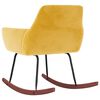 vidaXL Schaukelstuhl Gelb Samt