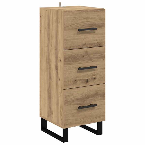 vidaXL Sideboard Artisan-Eiche 34,5 x 34 x 90 cm Holzwerkstoff