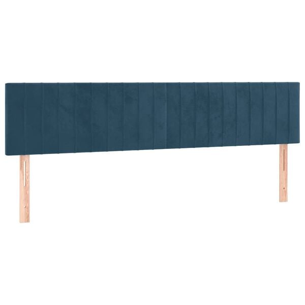 vidaXL Kopfteile Dunkelblau 180x5x78/88 cm Samt