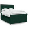 vidaXL Boxspringbett mit Matratze Dunkelgr&uuml;n 140x190 cm Samt