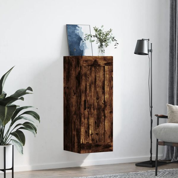 vidaXL Wandschrank R&auml;uchereiche 34,5x34x90 cm Holzwerkstoff