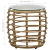 vidaXL 3-tlg. Bistro-Set Poly Rattan Eiche