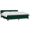 vidaXL Boxspringbett mit Matratze Dunkelgr&uuml;n 180x220 cm Samt