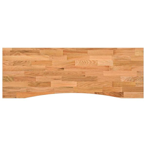 vidaXL Schreibtischplatte Hellbraun 140x60x2,5 cm Massivholz Eiche
