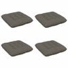 vidaXL Sitzkissen VIANEN 4 stk. 100 % Polyester Grau 50 x 50 x 12 cm