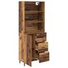 vidaXL Highboard mit Schubladen 2 pcs Altholz Holzwerkstoff