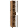 vidaXL Badezimmerschrank Altholz 30,5 x 30 x 195 cm Holzwerkstoff