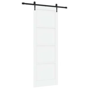 vidaXL Schiebet&uuml;r ORKDAL 83 x 232 cm Massives Kiefernholz Wei&szlig;