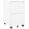 vidaXL Aktenschrank mit Rollen Wei&szlig; 39x45x67 cm Stahl