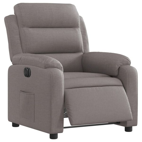 vidaXL Relaxsessel Elektrisch Taupe Stoff