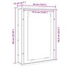 vidaXL Bad-Spiegelschrank Artisan-Eiche 42x12x60 cm Holzwerkstoff