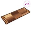 vidaXL Stufenmatten Selbstklebend 15 Stk. 65x21x4 cm Braun