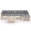 vidaXL 6-tlg. Garten-Lounge-Set aus Paletten mit Kissen Kiefernholz
