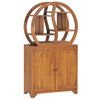 vidaXL Schrank mit Yin-Yang-Regal 70x30x130 cm Teak Massivholz