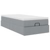 vidaXL Ottoman-Bett mit Matratze Hellgrau 90x200 cm Stoff