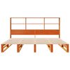 vidaXL Massivholzbett ohne Matratze Wachsbraun 200x200 Massivholz