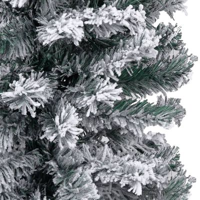 vidaXL Künstlicher Weihnachtsbaum Schlank mit LEDs & Kugeln Grün 240cm