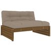 vidaXL Mittelsofa Honigbraun 120x80 cm Massivholz Kiefer