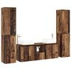 vidaXL Badezimmerm&ouml;bel-Set 5 stk. Altholz 33 x 34,5 x 160 cm
