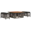 vidaXL Garten Essgruppe 3 Stk. Grau und Dunkelgrau Poly-Rattan