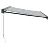 vidaXL Markise Einziehbar Anthrazit & Wei&szlig; 3,5x2,5 m Stoff & Aluminium