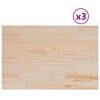 vidaXL Tischplatten 3 Stk. 80x53x2,5 cm Rechteckig Massivholz Kiefer