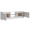 vidaXL TV-Schrank mit LED-Leuchten Hochglanz-Wei&szlig; 120x30x36 cm
