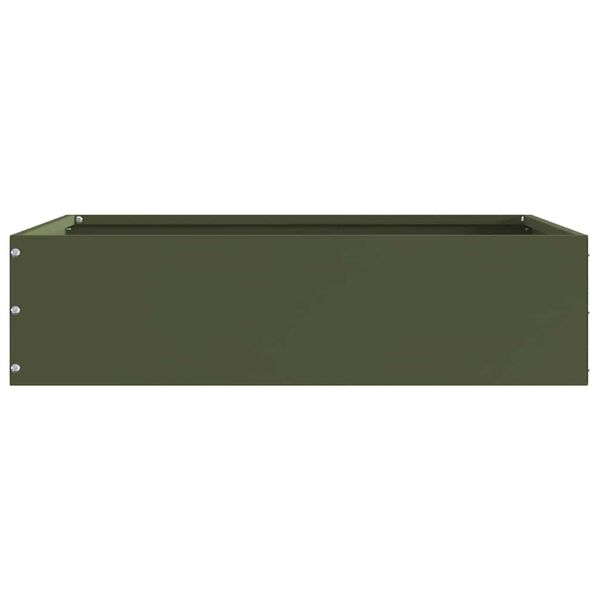 vidaXL Raseneinfassung Olive Gr&uuml;n 50 x 50 x 13 cm Stahl