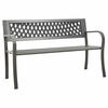 vidaXL Gartenbank 125 cm Stahl Grau
