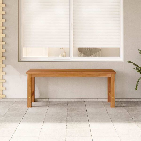 vidaXL Gartenbank 114 cm Massivholz Teak