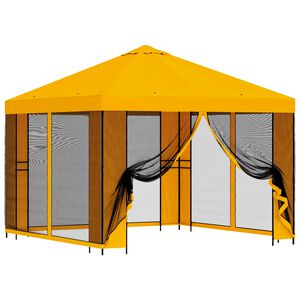 vidaXL Garten Pavillon mit Seitenw&auml;nden 3 x 3 m Gelb