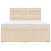 vidaXL Boxspringbett mit Matratze Creme 180x200 cm Stoff