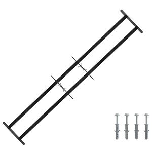 vidaXL Sicherheitsgitter f&uuml;r Fenster mit 2 Querstangen 3 stk.