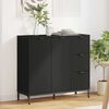 vidaXL Sideboard Schwarz 89,5 x 33 x 82 cm Holzwerkstoff