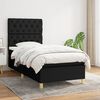 vidaXL Boxspringbett mit Matratze Schwarz 80x200 cm Stoff