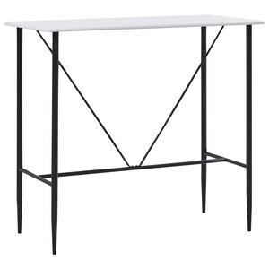 vidaXL Bartisch Wei&szlig; 120 x 60 x 110 cm MDF