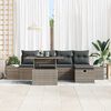vidaXL Garten-Sofa-Set 6 pcs Grau Poly-Rattan