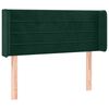 vidaXL Kopfteil mit Ohren Dunkelgr&uuml;n 103x16x78/88 cm Samt