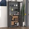 vidaXL Highboard HAMAR Massivholz Kiefer Dunkelgrau