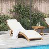 vidaXL Garten Sonnenliege Braun 198 x 55 x 58,5 cm Massivholz Teak