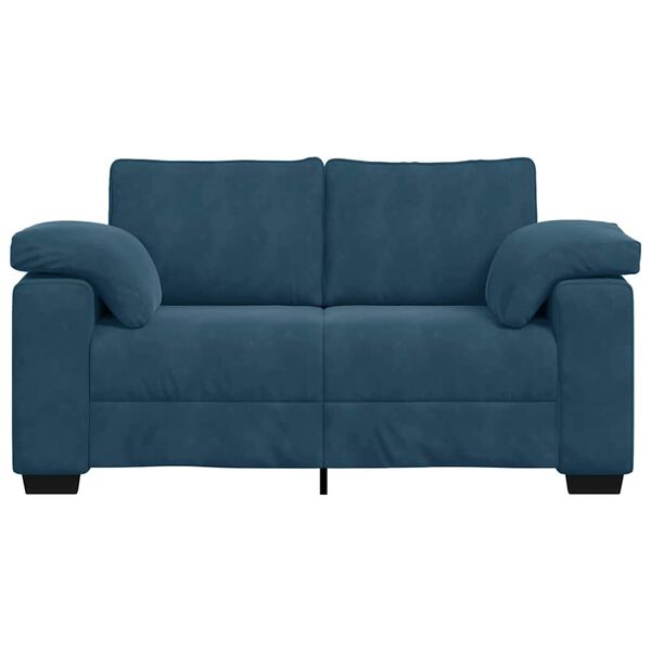 vidaXL Zweisitzer-Sofa Blau 160x77x82 cm Samt