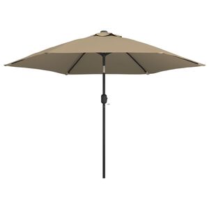 vidaXL Sonnenschirm mit Metall-Mast 300 cm Taupe