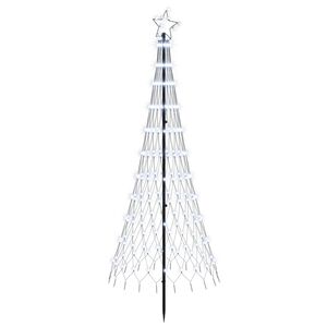 vidaXL LED-Weihnachtsbaum EKENAS 180 cm 230 LEDs Kaltwei&szlig; Eisen