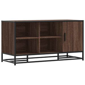 vidaXL Schuhbank Braun Eichen-Optik 100x40x53,5cm Holzwerkstoff Metall